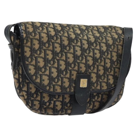 Christian Dior Trotter Canvas Shoulder Bag Navy - Picture 1 of 15